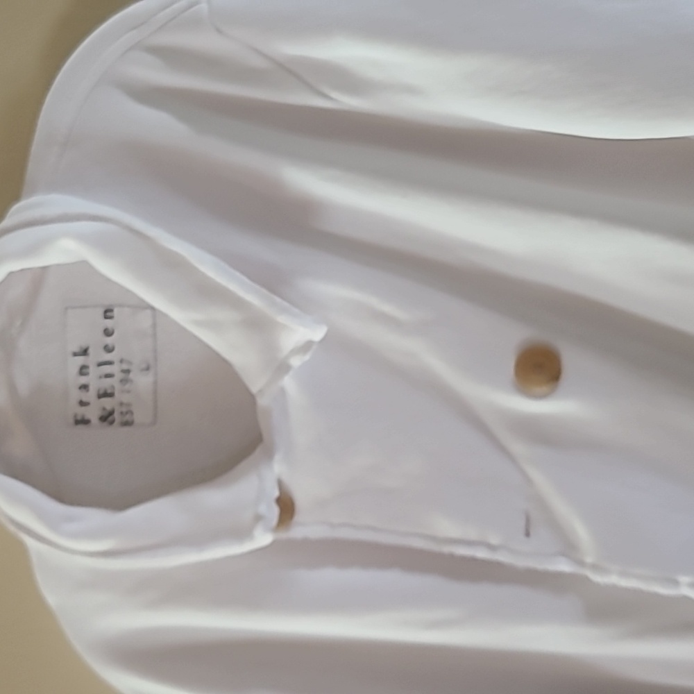 Frank & Eileen Belfast Triple Fleece Sweatshirt Peacoat  White Jacket - Picture 6 of 17